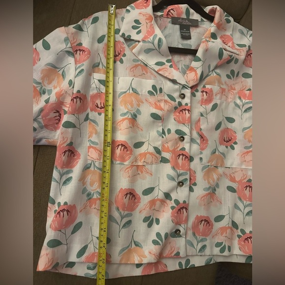 Olivia & Martin floral top with pocket size M - Picture 3 of 7